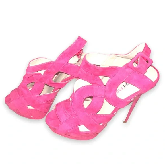 Just FAB Kena Hot Pink Polyurethane Stiletto Platform High Heels US 7.5 EU 38 - Picture 16 of 16
